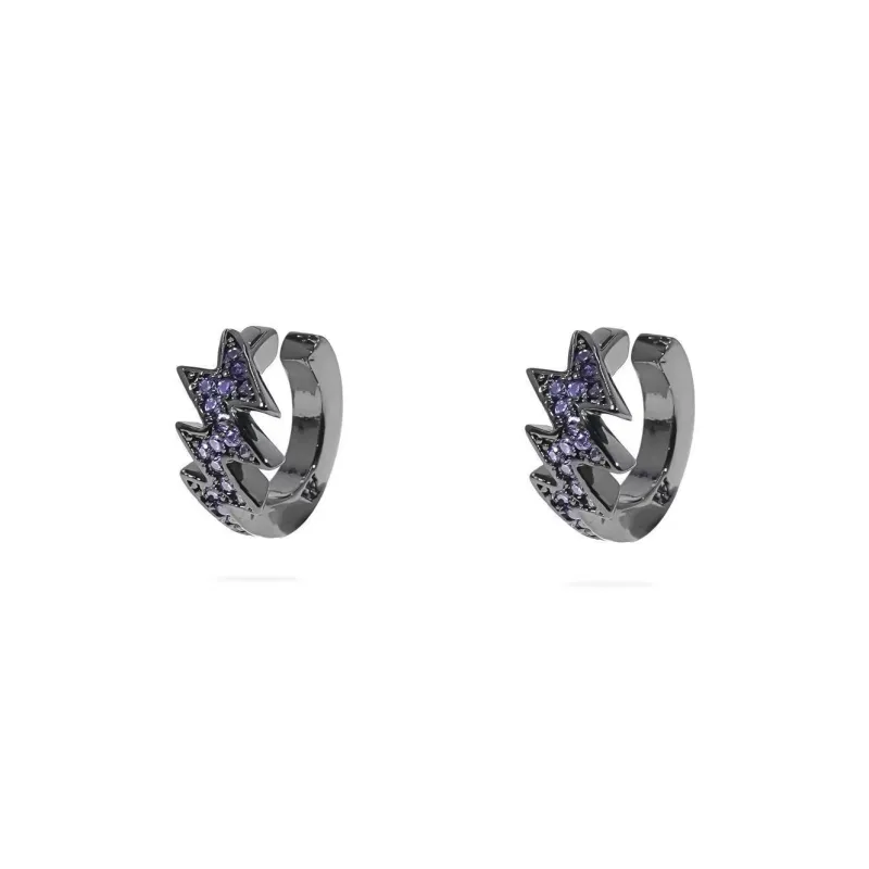 BLESSED BULLET Copper Zircon Clip On Earrings Unisex-2
