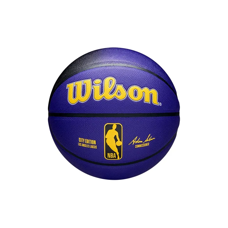 Wilson NBA City Series PU Basketball Blue Black Size 7 Ball Match Unisex-1
