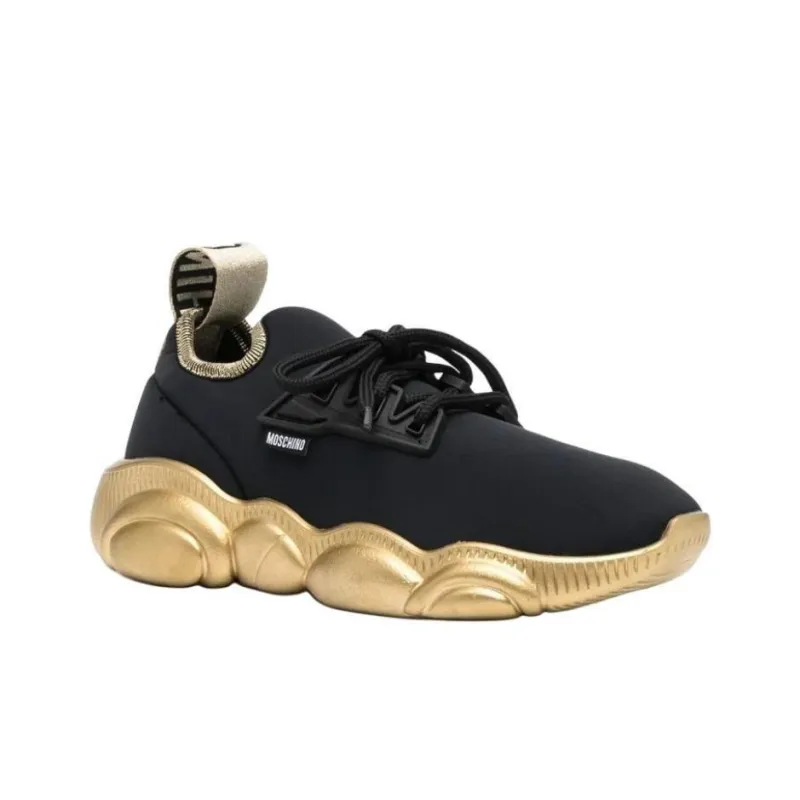 MOSCHINO Wear Resistant Low Top Sports Casual Shoes Women's Black-2
