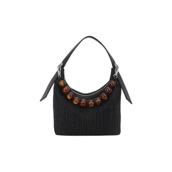 Pivsnu Fragrant Cloud Yarn Handbag Shoulder Bag Crossbody Bag Women's Black