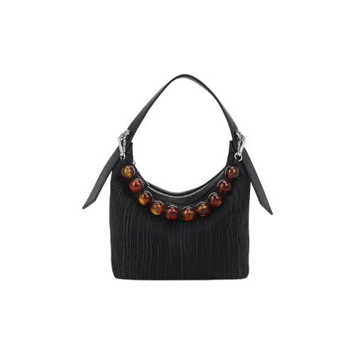 Pivsnu Fragrant Cloud Yarn Handbag Shoulder Bag Crossbody Bag Women's Black