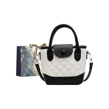 Iman's House PU Shoulder Bag Women's White & Black/Silver/Coffee/Black