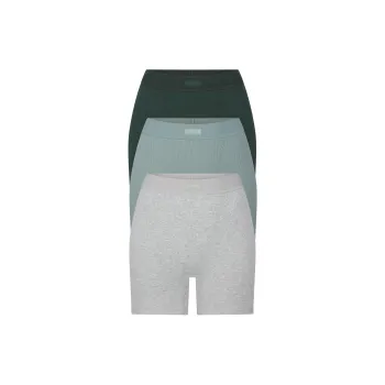 SKIMS Fake Day Collection FW24 COTTON RIB BOXER 3-PACK Boxer Shorts Women's 3 Pack VAPOR MULTI/Multi-Use Vapor Color