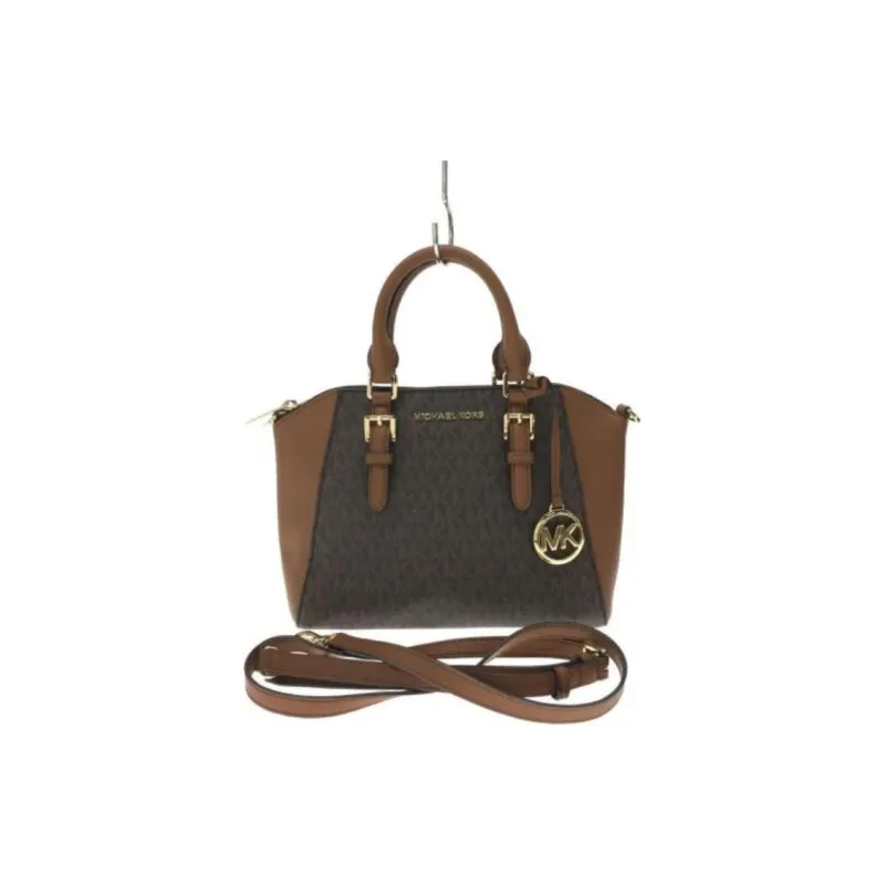 MICHAEL KORS Ciara Leather Shoulder Bag Crossbody Bag Handbag Medium Size Women's Brown-2