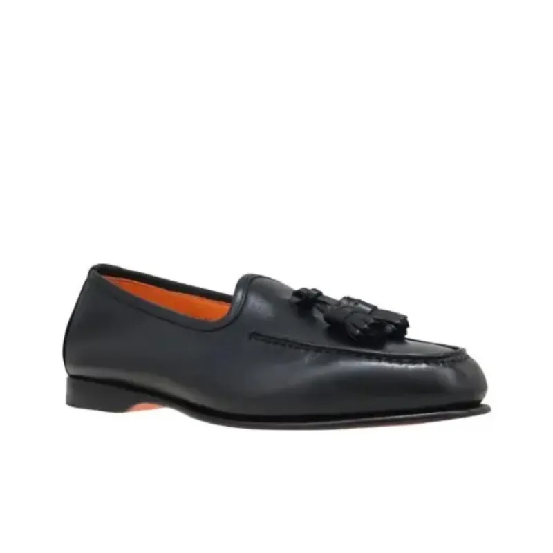 Santoni Andrea Tassel detail Leather Loafers-2