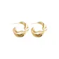 Gold Twisted Stud Earrings 1 Pair Eh-2007.ebA