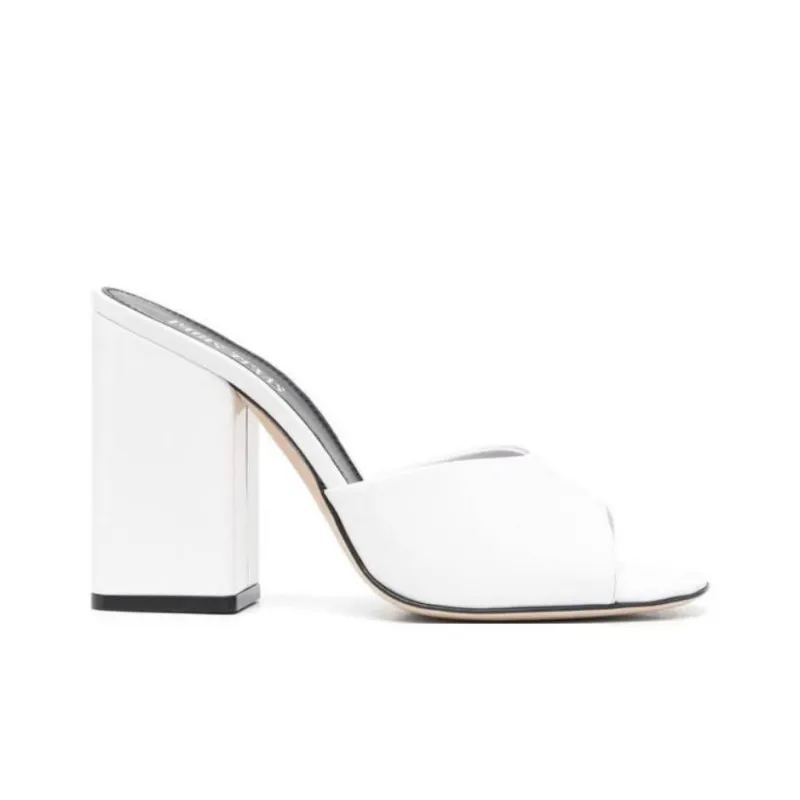 Paris Texas Anja 105mm Leather Mules-1