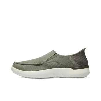 Skechers Slip Ins Slip Ins Technology Cushioned Slip Resistant Low Top Casual Shoes Men's Khaki