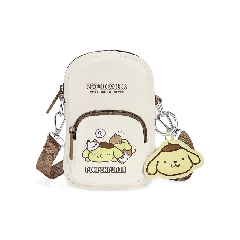 Hello Kitty Sanrio Series Polyester Cell Phone Pouch Crossbody Bags Women's White-8