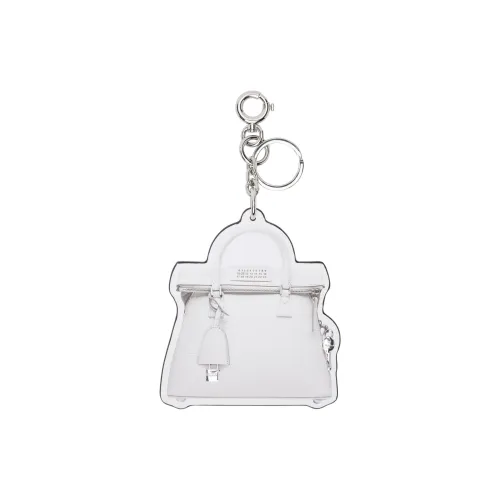 Maison Margiela Calfskin Hardware Keychains Women's White