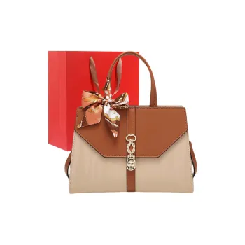 PAYOT Microfiber Synthetic Leather Shoulder Bag Crossbody Bag Handbags Regular Women's Apricot & Brown