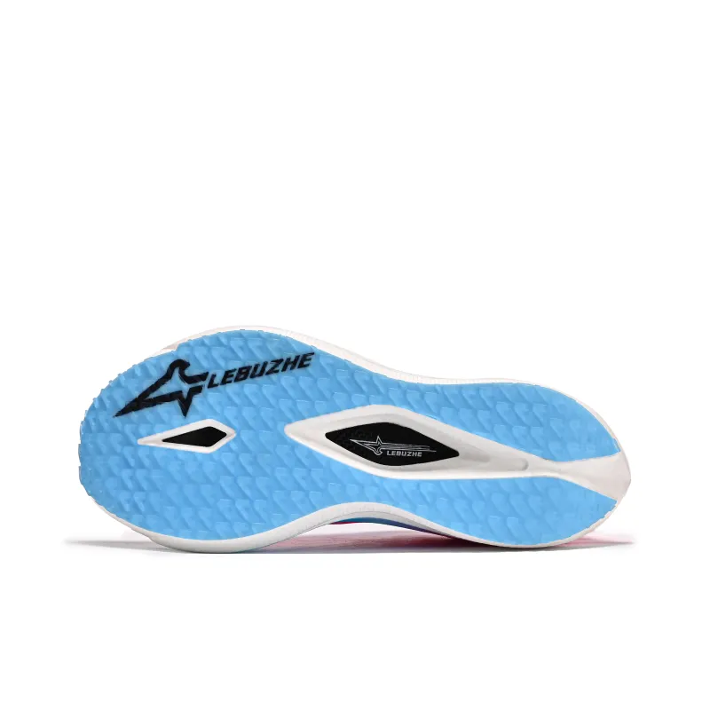 LEBUZHE Low Top Running Shoes Unisex Cherry Blossom Pink Sky Blue Mismatched-4