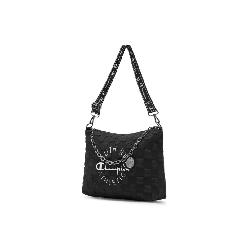 Champion Fabric Shoulder Bag Small Size Unisex Light Blue/Dark Gray/Ecru/Black-24