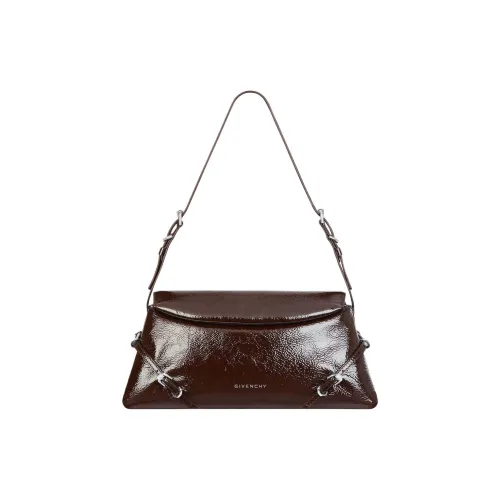 Givenchy Voyou Calfskin Handbag, Shoulder Bag Small Size Women's Ebony Brown