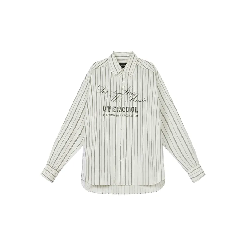 OVERCOOL Shirt Unisex Black White Stripes-3