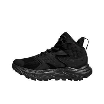 HOKA ONE ONE Anacapa 2 Wear Resistant Waterproof Breathable Impact Resistant Grip Mid Top Trekking Shoes Unisex Black