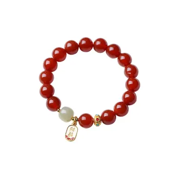 Red All Year Round Agate Bracelets Women's