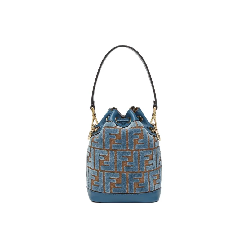 FENDI Mon Tresor Polyester Bucket Bags Shoulder Bag Crossbody Bag Handbag Mini Women's Light Blue-2