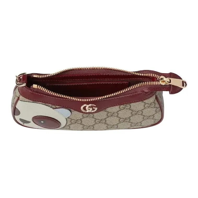 GUCCI Coated Fabric Shoulder Bag Crossbody Bag Mini Women's Brown & Brown-4