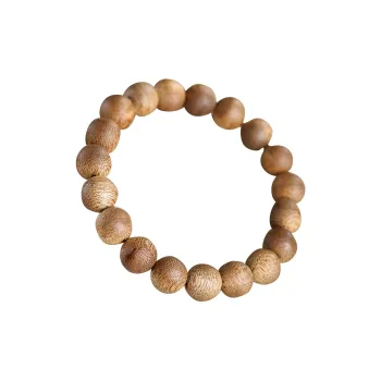 Cuiya Golden Building Sandalwood Aromatic Craft Beaded Bracelet Unisex