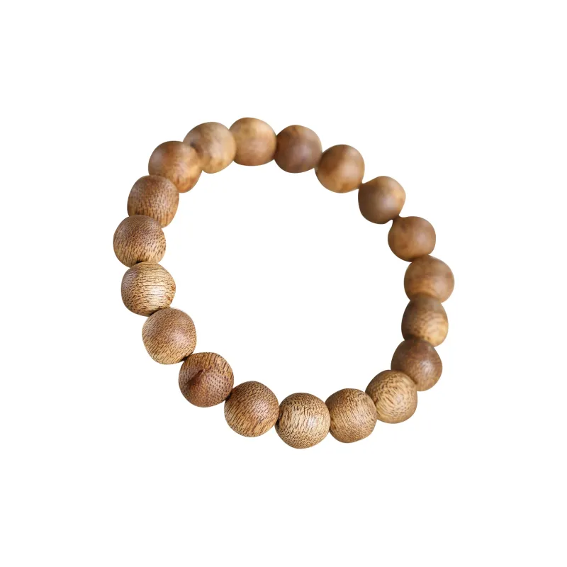Cuiya Golden Building Sandalwood Aromatic Craft Beaded Bracelet Unisex-0