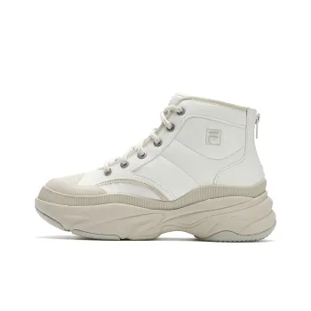 FILA BREAD Wear Resistant Mid Top Chunky Sneakers Women's Foam White
