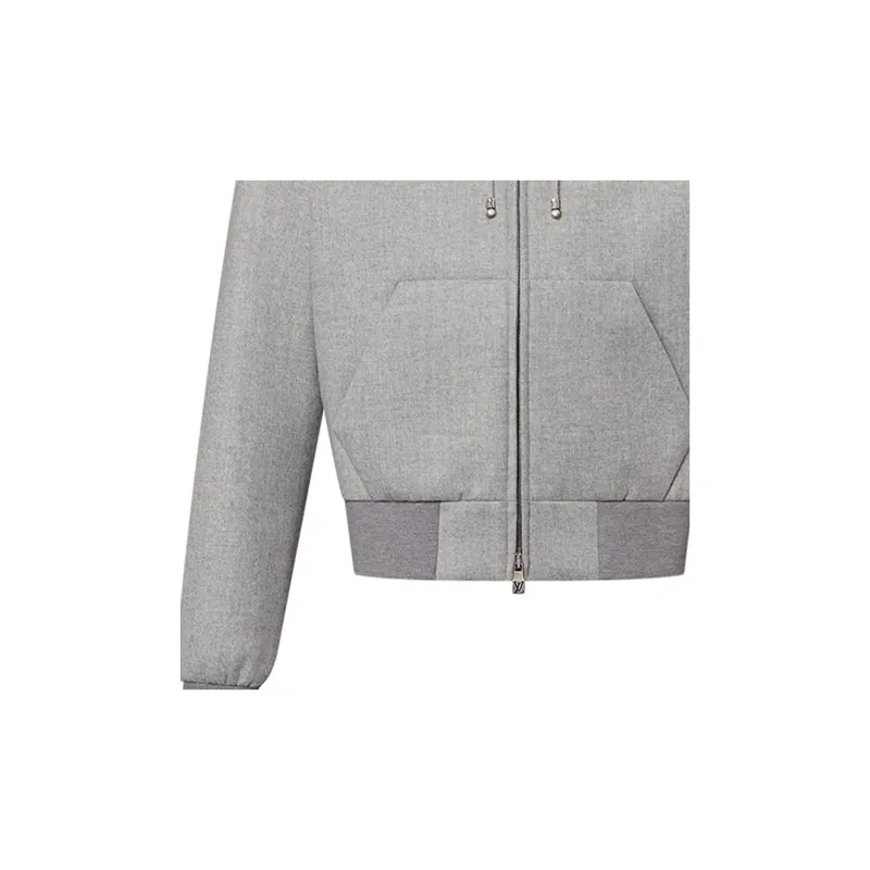 LOUIS VUITTON Tailored Technical Wool Hooded Blouson-7