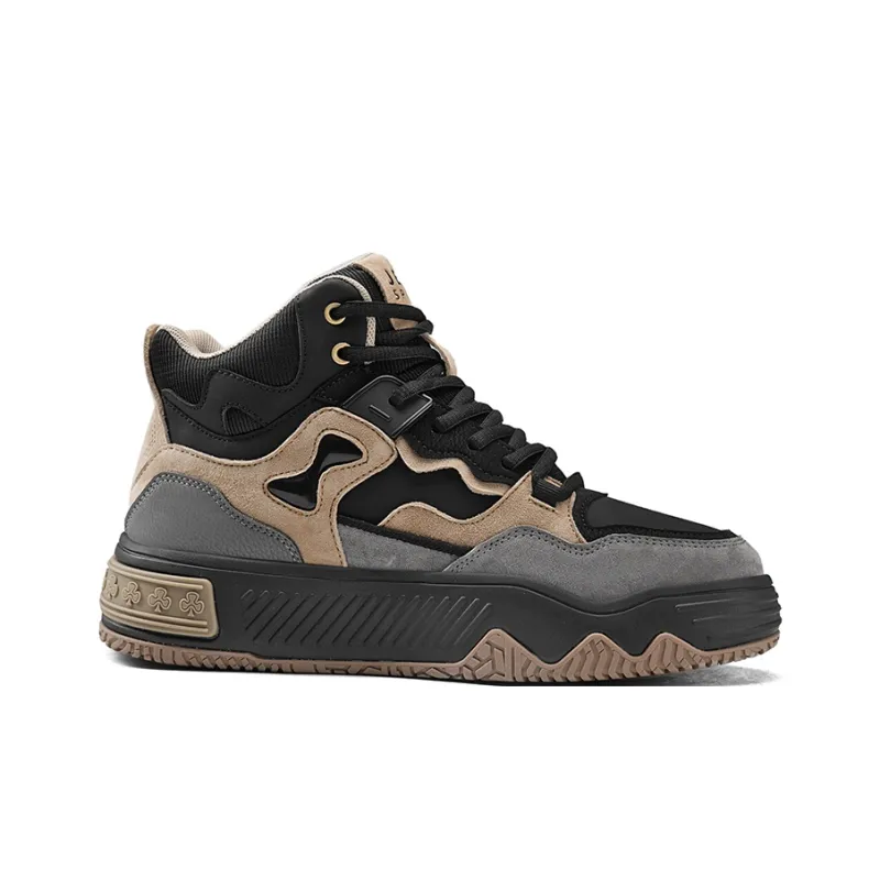 JEEP SPIRIT Skateboard Shoes Men High Top Natural Deer-1