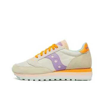 Saucony Jazz Triple Anti Slip Wear Resistant Low Top Casual Shoes Women's Beige Purple Orange