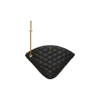 SAINT LAURENT Sade Series Sheepskin Clutch Women's Black