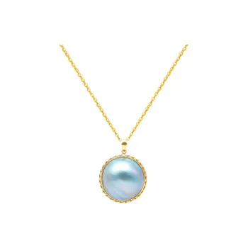 VERENA REINE Saltwater Pearl Necklaces Women's Blue Gray