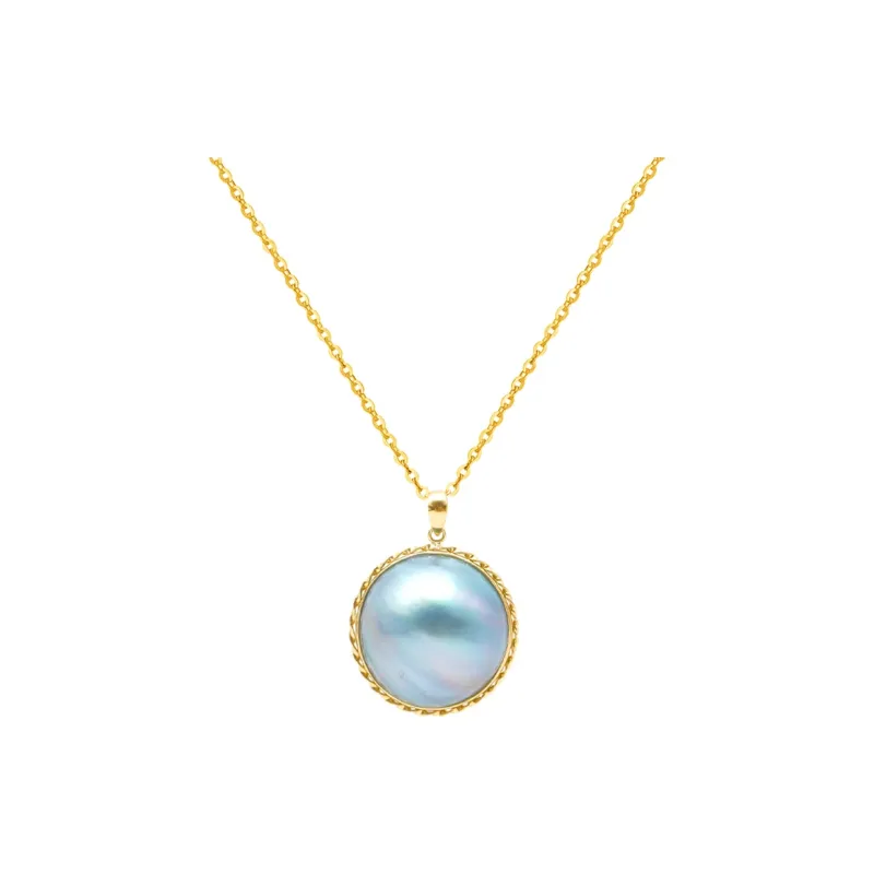 VERENA REINE Saltwater Pearl Necklaces Women's Blue Gray-0