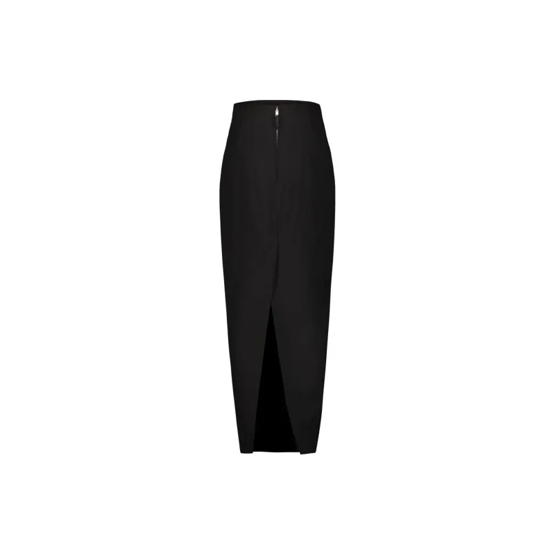 RICK OWENS Pillar High Waist Coated Maxi Skirt-1