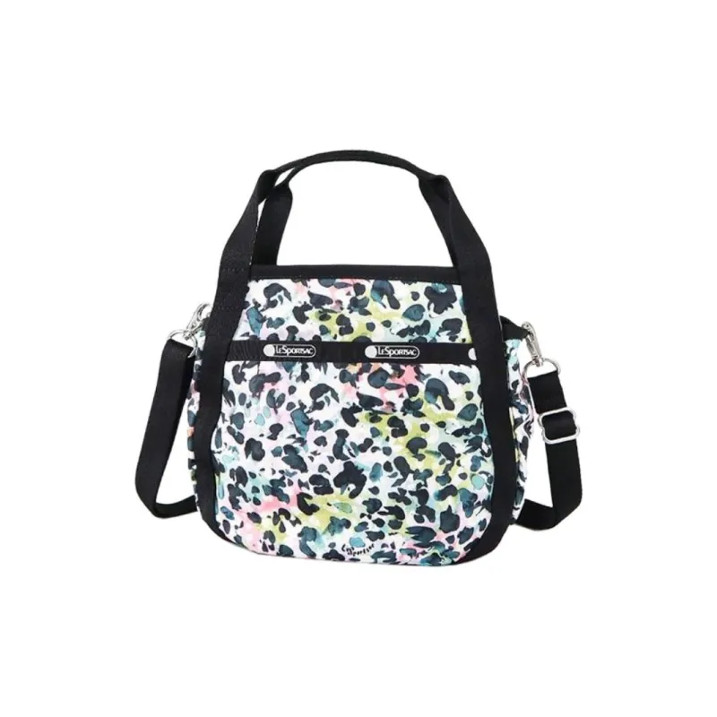 LeSportsac Polyester Tote Bag Shopping Bag Shoulder Bag Crossbody Bag Handbag Small Size Women's Black White Multicolor-1