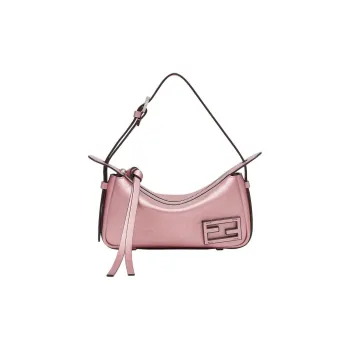 FENDI Calfskin Handbag Shoulder Bag Mini Women's Pink