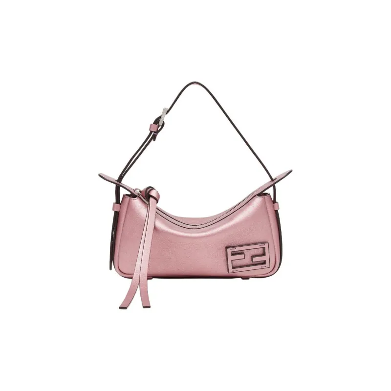 FENDI Calfskin Handbag Shoulder Bag Mini Women's Pink-0