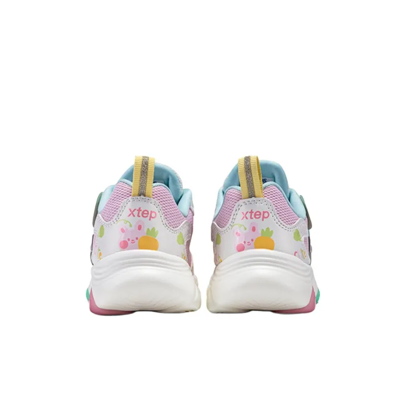 XTEP Anti Kick And Abrasion Resistant Low Top Kids Lifestyle Shoes Pink White Children Aged 3 7 Years Old-3