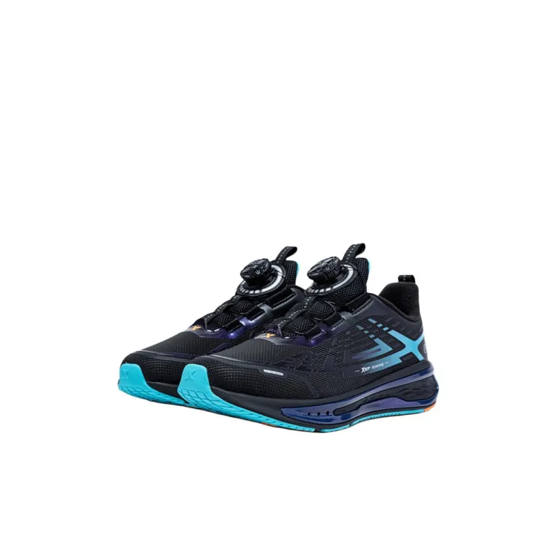 XTEP Thermal Low Top Kids Lifestyle Shoes Black Blue Kids'-1