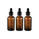 [Tea Brown Light-Resistant]50ml Upgraded with Measurements 3 Pack