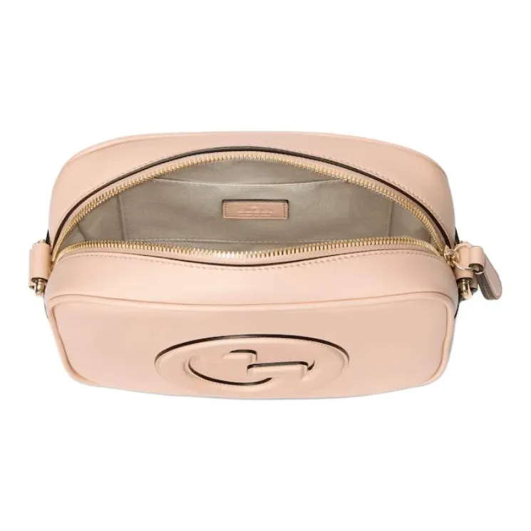 GUCCI Smooth Leather Crossbody Bag, Shoulder Bag Mini Women's Light Pink-4