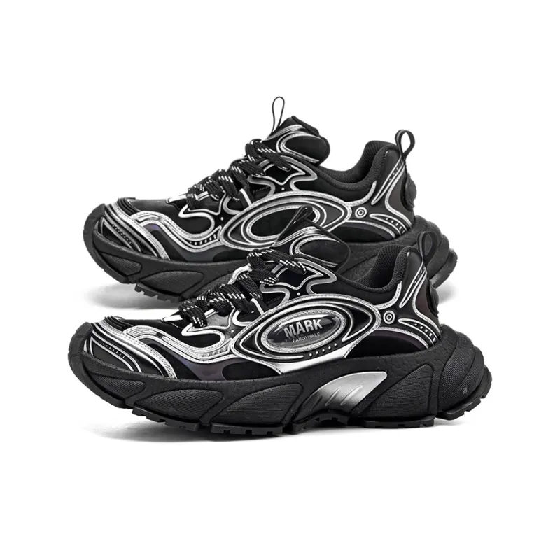 FAIRWHALE Anti Slip And Wear Resistant Height Increasing Low Top Chunky Sneakers Men's-3