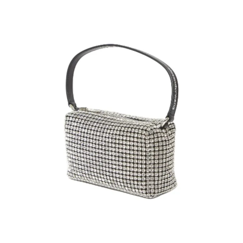 Alexander Wang Crystal Clutch Medium Size Women's Silver-1