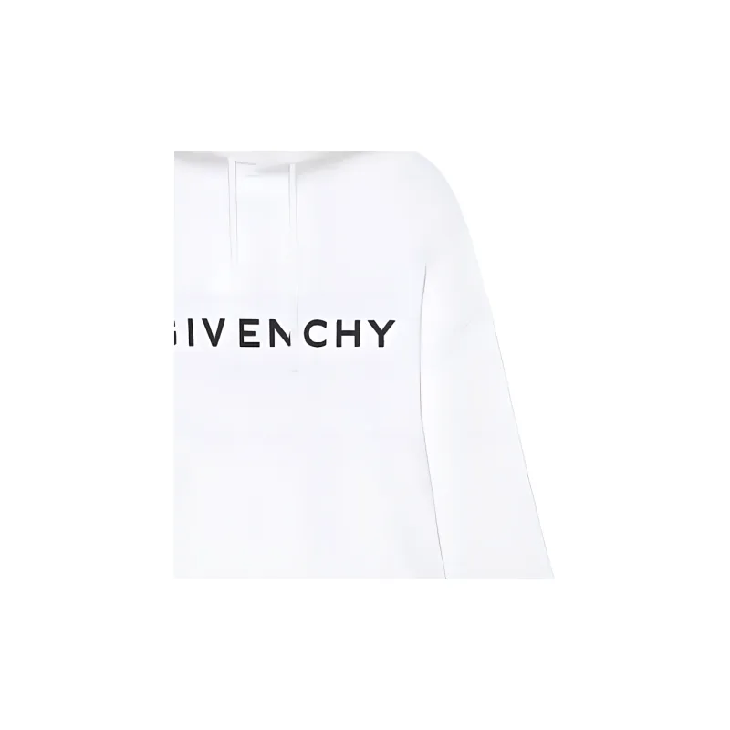 Givenchy Logo Printed Cropped Hoodie-4