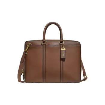 COACH Metropolitan Leather Handbag Shoulder Bag Crossbody Bag Briefcases Large Size Men's Brown