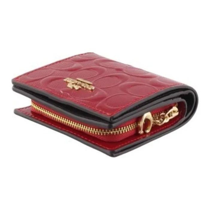 COACH Patent Leather Wallet Women's Red-4