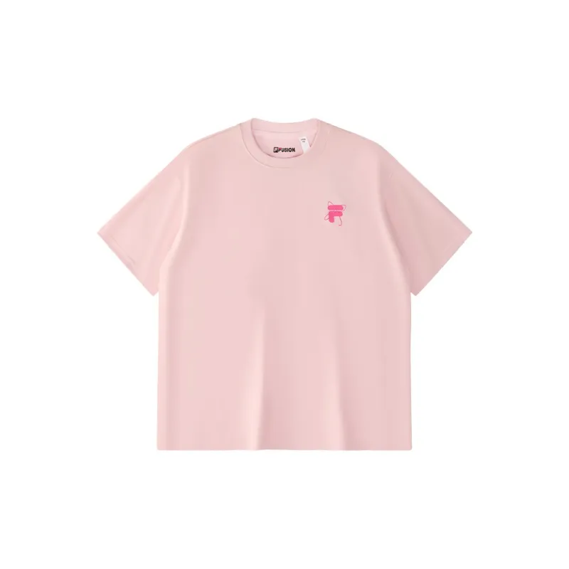FILA FUSION T Shirt Unisex Orange Gray Pink-1