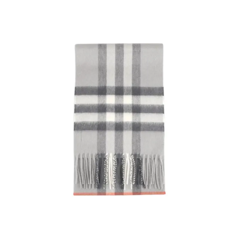 Burberry Cashmere Knit Scarves Kids' Gray-3