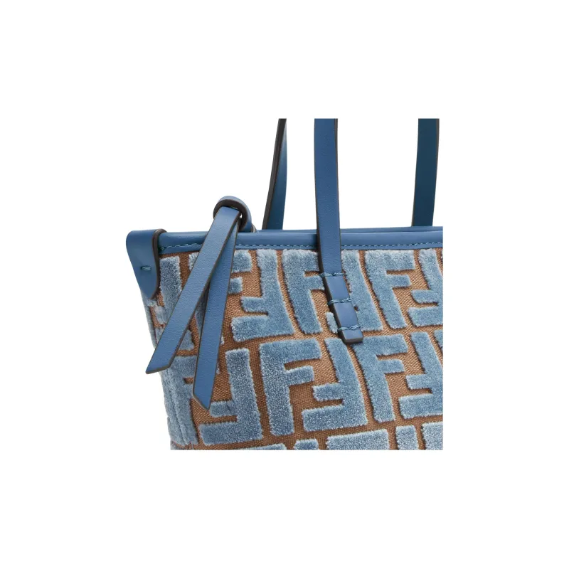 FENDI Polyester Tote Bag Shopping Bag Shoulder Bag Crossbody Bag Handbag Mini Women's Light Blue-4