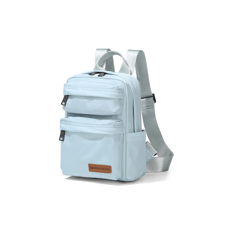 MAKEUP KITTEN Nylon Fabric Synthetic Leather Student Backpack Regular Unisex Multicolor-7