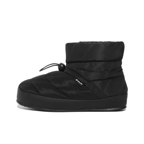 FILA Wear-Resistant Slip-Resistant Short Snow Boots Unisex Black